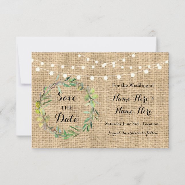 Save The Date Love Wedding Party Floral Cards (Front)