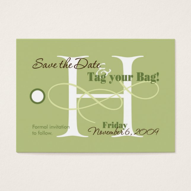 Save the Date Luggage Tag (Front)