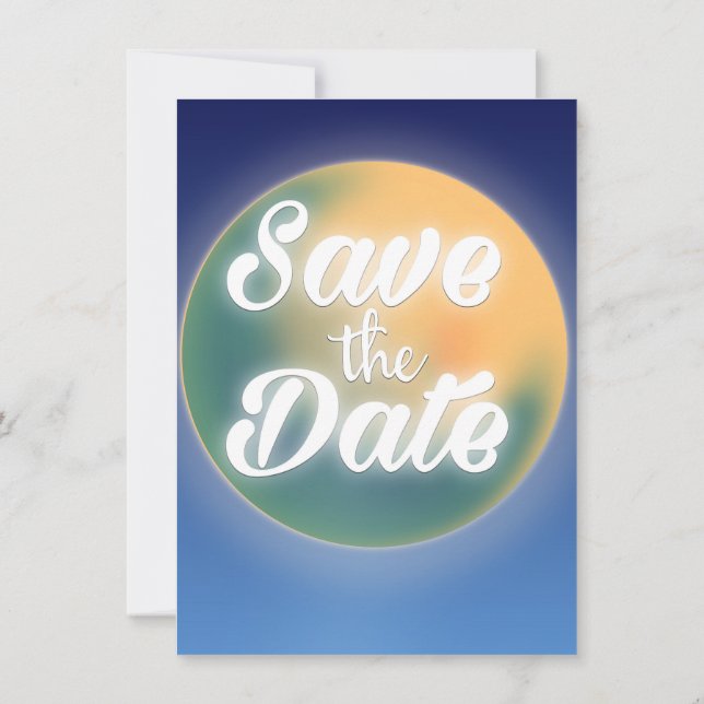 Save the Date Magical Moon Invitation (Back)