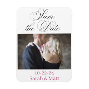 Save the date magnet Beachy personalised photo