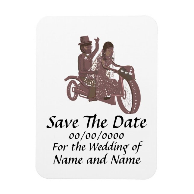 Save The Date Magnet Biker weddings (Vertical)