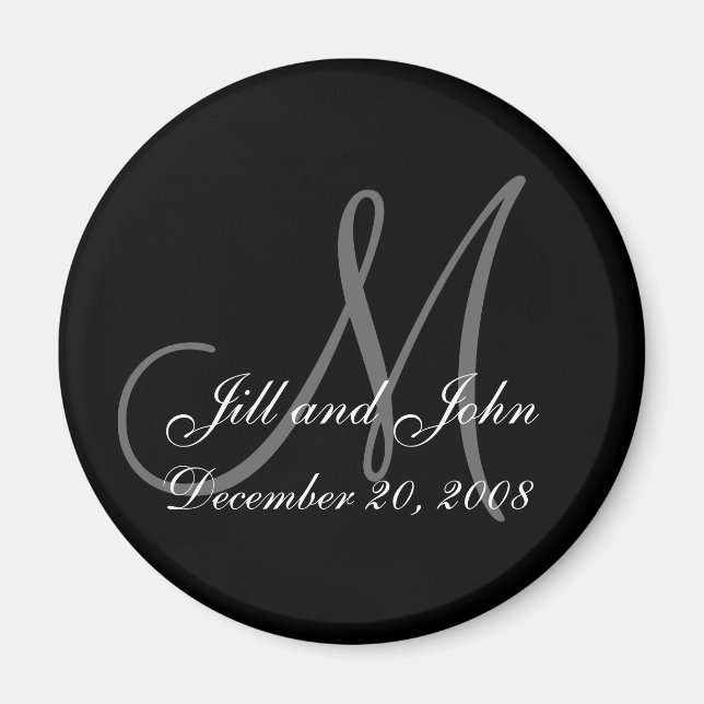 Save the Date Magnet First Names and Initials (Front)