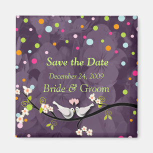 Save the Date Magnet, love birds Magnet