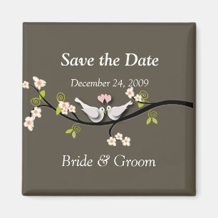 Save the Date Magnet, love birds Magnet