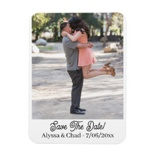 Save the date magnet personalised photo