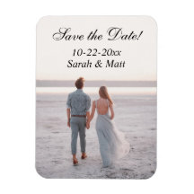 Save the date magnet personalised photo