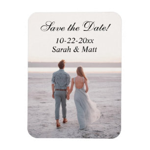 Save the date magnet personalised photo