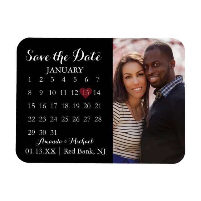 Save the Date Magnet - Photo Calendar (Horizontal)