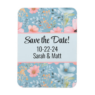 Save the date magnet pink