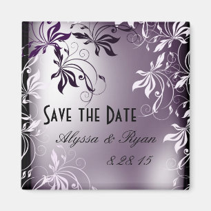 Save The Date Magnet - Purple Pearl