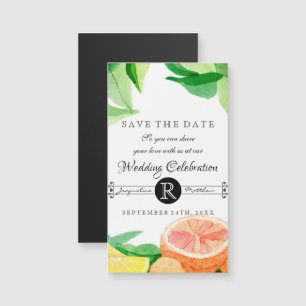 Save the Date Magnets Citrus Fruit Lemon Oranges