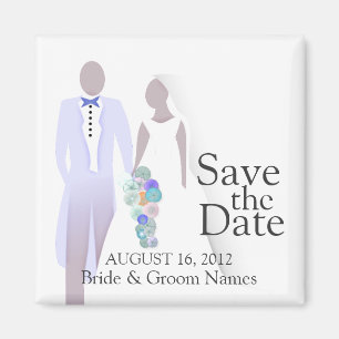 Save the Date Magnets Wedding Couple Clipart