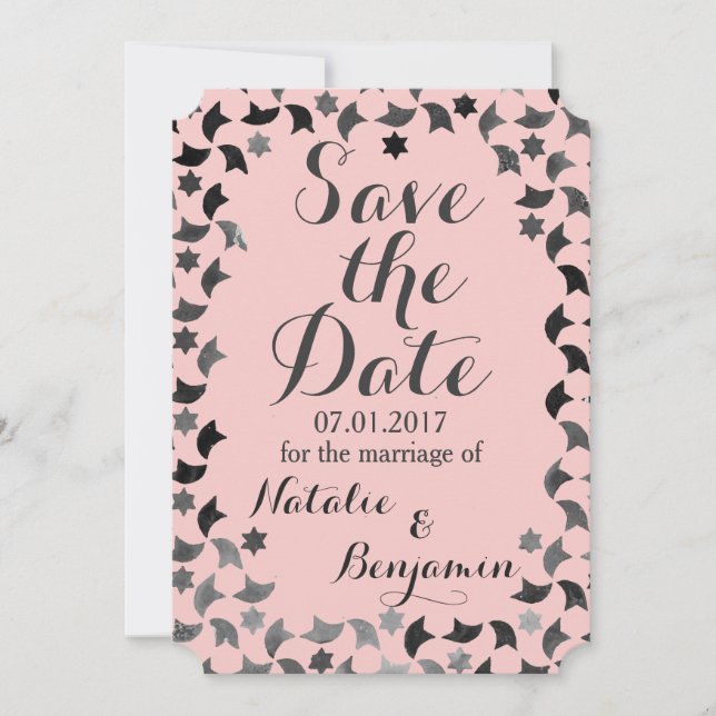 Save the Date Mailer  | Mosaic Invitation Template (Front)
