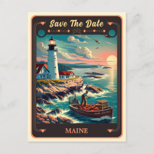 Save the Date Maine Invitation Postcard