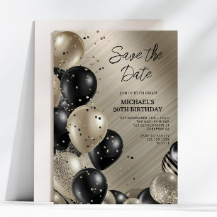 Save the Date Men's 50th Birthday Invitation