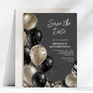 Save the Date Men's 50th Birthday Invitation