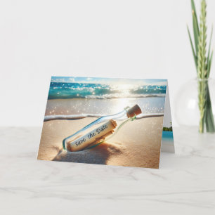 Save The Date Message In a Bottle Card