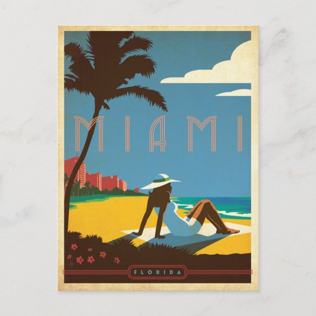 Save the Date | Miami, FL Announcement Postcard (Front)
