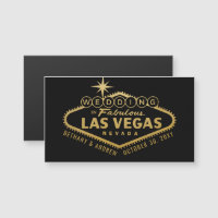 Save the Date Mini Magnet for Las Vegas Wedding
