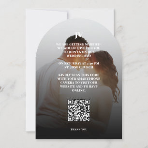 Save the Date Minimal Wedding White Floral Invitation
