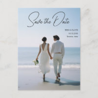Save the Date! Modern Marble 1 Photo