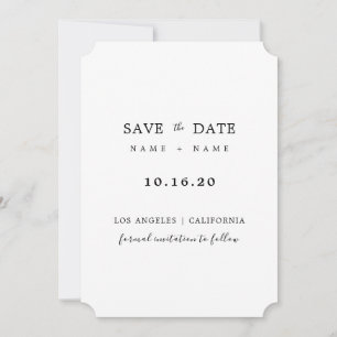 Save the Date ♥  Modern Minimalist Flat Card