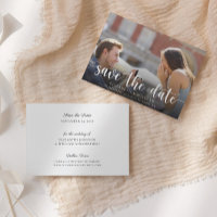 Save The Date Modern Photo Wedding Announcement