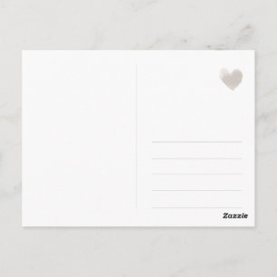 Save the date - modern, watercolor pink orange postcard