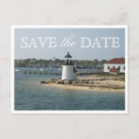 Save the Date Nantucket Wedding Brant Point Light