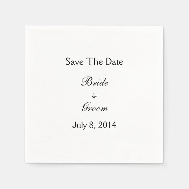 Save The Date Napkin (Front)