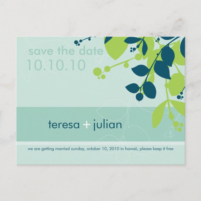 SAVE THE DATE :: native 1 Announcement Postcard (Front)