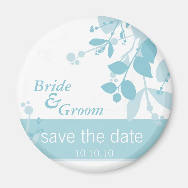 SAVE THE DATE :: nature - ice blue Magnet (Front)