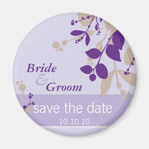 SAVE THE DATE :: nature - lilac purple latte Magnet