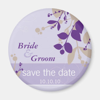 SAVE THE DATE :: nature - lilac purple latte Magnet