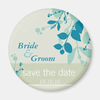 SAVE THE DATE :: nature - moss foam teal Magnet