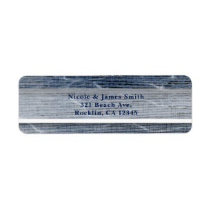 SAVE THE DATE Nautical Beach Engagement Invitation Return Address Label