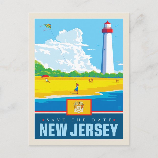 Save the Date | New Jersey Invitation Postcard (Front)