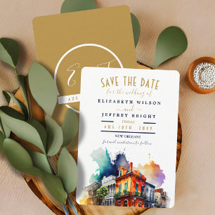 Save The Date New Orleans City French Quarter Invitation