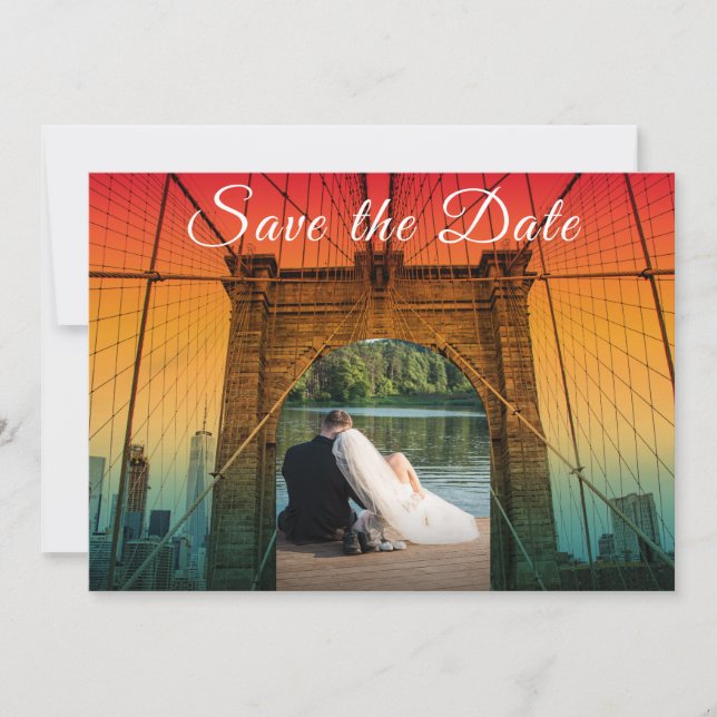 Save The Date  New York Newly Weds Wedding Invitation (Front)