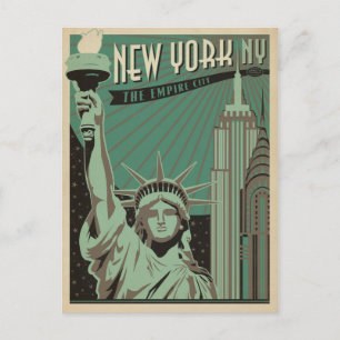 Save the Date New York - The Empire City Announcement Postcard