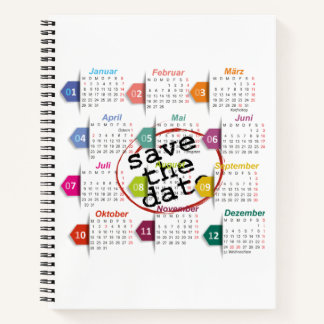 Save the date notebook