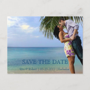 Save the Date   Ocean   Couples Image Postcard