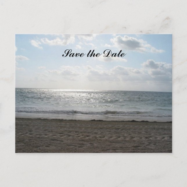 Save the Date Oceanview Announcement Postcard (Front)