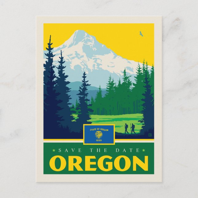 Save the Date | Oregon Invitation Postcard (Front)