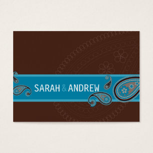 SAVE THE DATE :: Paisley - choc & teal