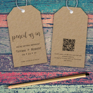 Save The Date Pencil Us In Wedding Gift Tags