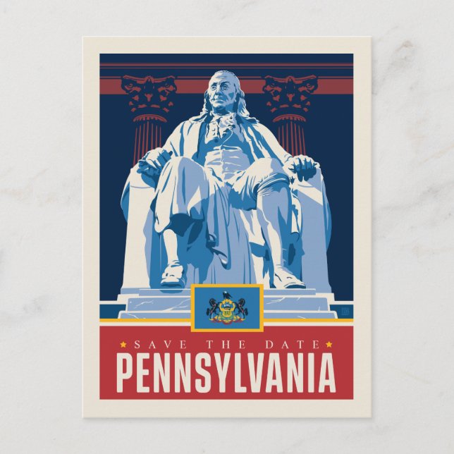 Save the Date | Pennsylvania Invitation Postcard (Front)