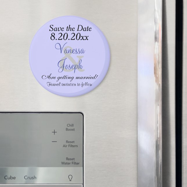 Save the Date Periwinkle Magnet (In Situ (Fridge))