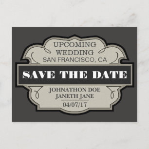 Save the Date Personalised Announcement Postcard