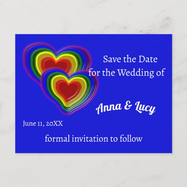 Save the Date,personalised Announcement Postcard (Front)